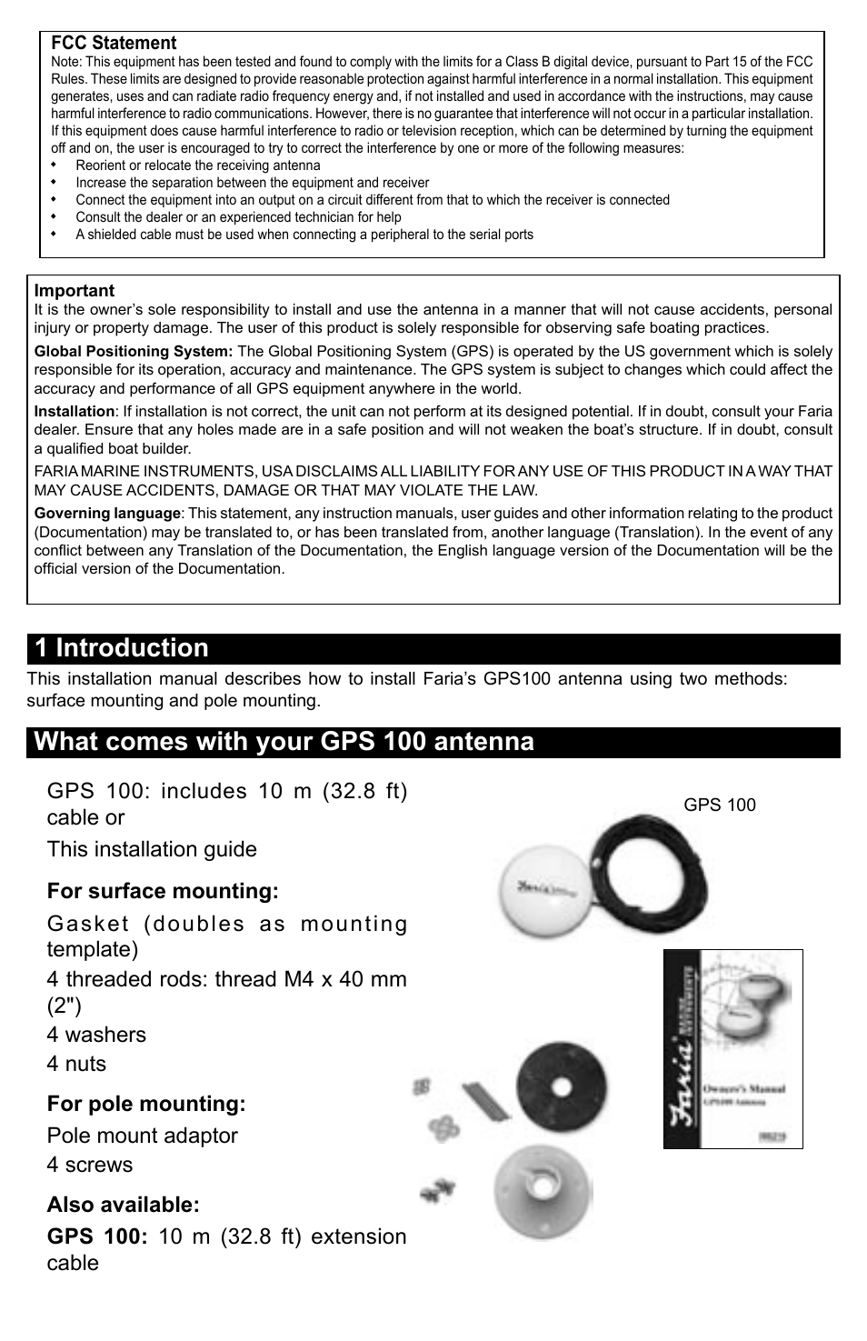 Faria Instruments GPS100 User Manual | Page 2 / 4