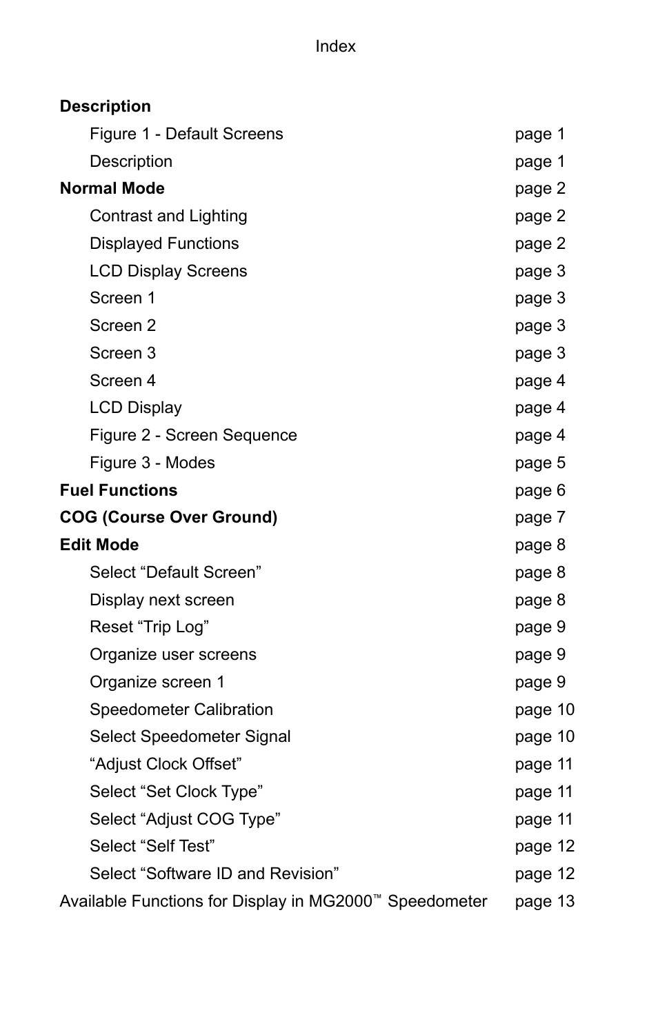Faria Instruments MG2000 Speedometer MG2000TM User Manual | Page 3 / 20