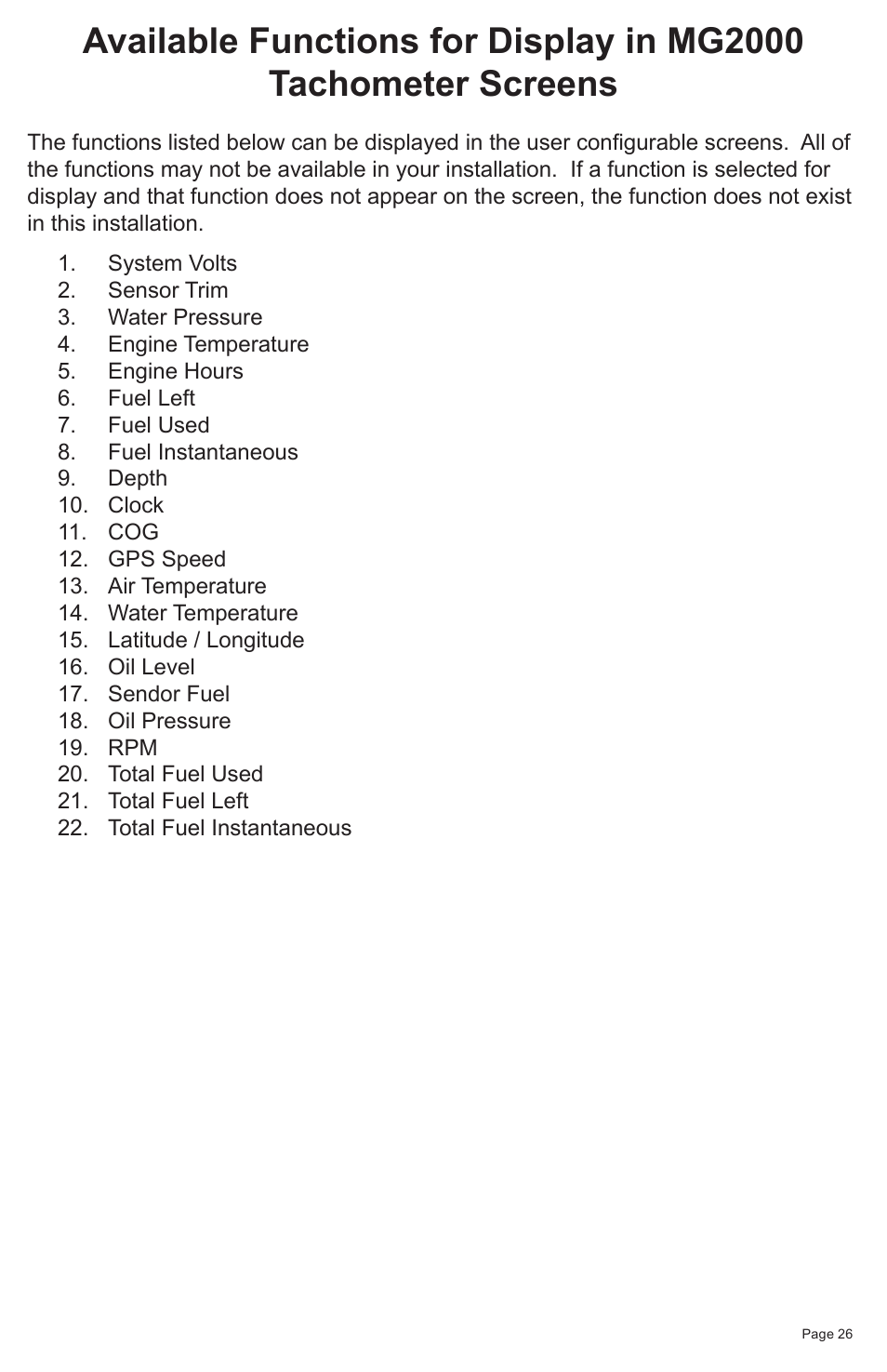 Faria Instruments NMEA2000 User Manual | Page 29 / 44