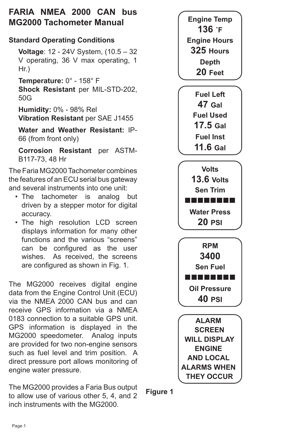 Faria Instruments NMEA2000 User Manual | Page 4 / 44