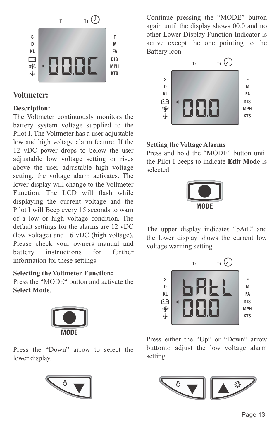 Voltmeter, Page 13 | Faria Instruments PILOT IS0152 User Manual | Page 15 / 23