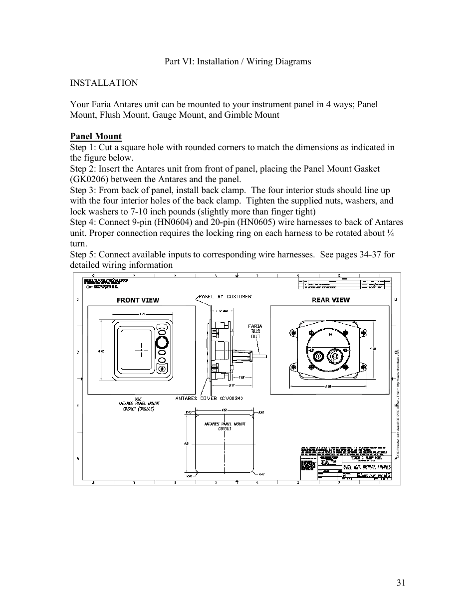 Faria Instruments Antares IS0250a User Manual | Page 34 / 44