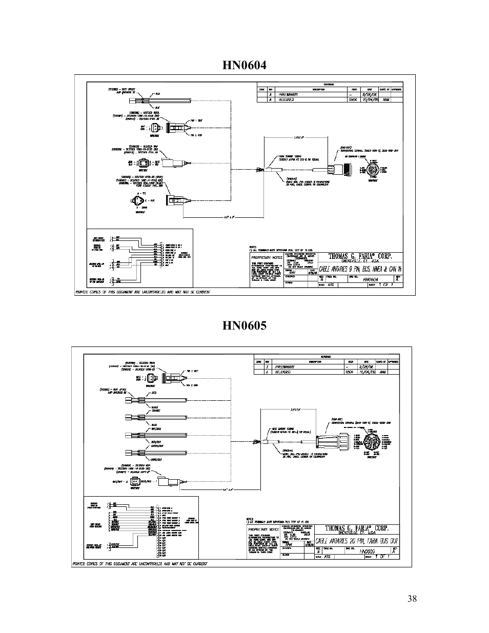 Hn0604, Hn0605 | Faria Instruments Antares IS0250a User Manual | Page 40 / 44