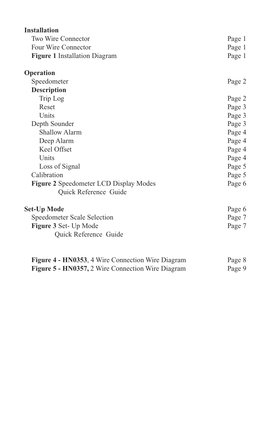 Faria Instruments Speedometer/Depth Sounder User Manual | Page 2 / 13