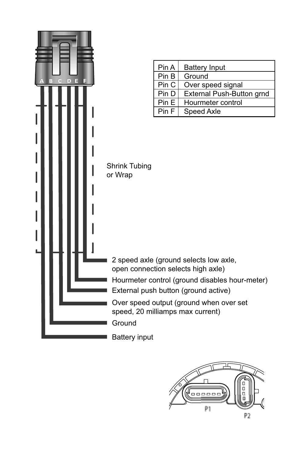 Harness p1 6 - pin connector | Faria Instruments IS0157 User Manual | Page 10 / 13