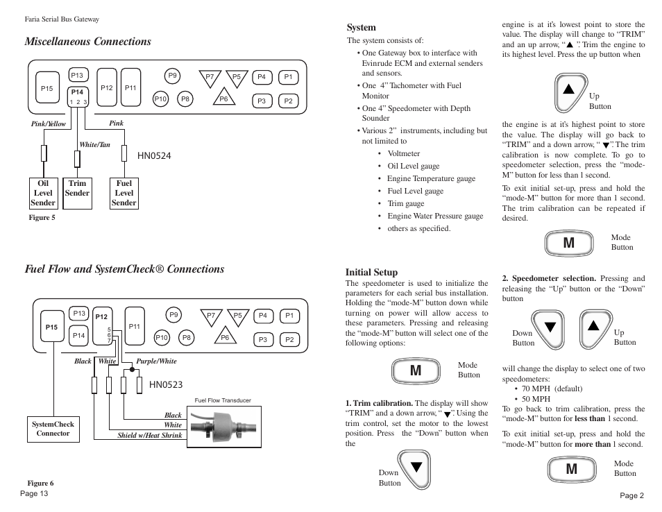 Faria Instruments Evinrude FICHT Engines User Manual | Page 14 / 16