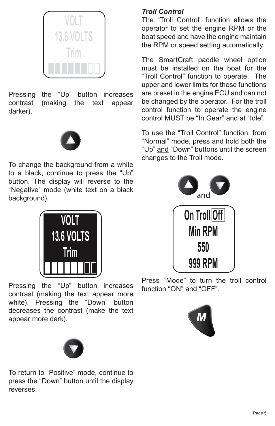 Volt 13.6 volts trim | Faria Instruments SMARTCRAFT MG2000 User Manual | Page 11 / 60