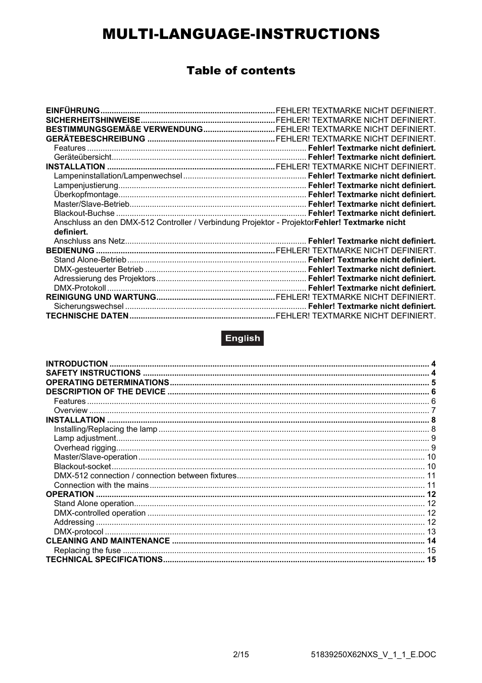 Futuretech DJ-SCAN 250 User Manual | Page 2 / 15