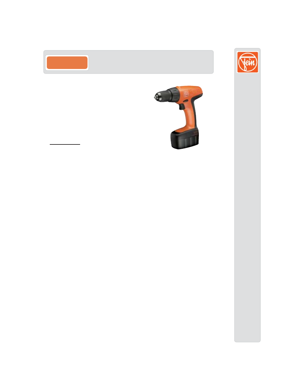 FEIN Power Tools ABS 9V User Manual | 3 pages