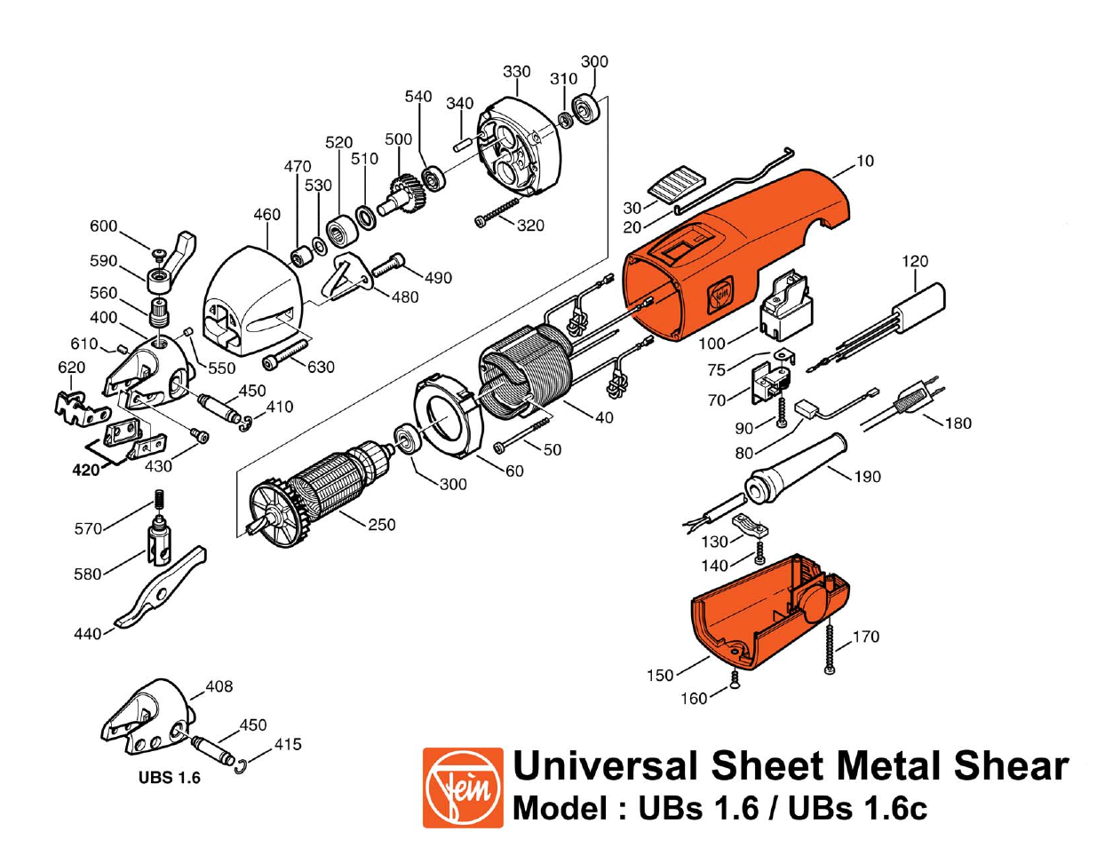 FEIN Power Tools Universal Sheet Metal Shear UBs 1.6 / 1.6c User Manual | Page 2 / 3