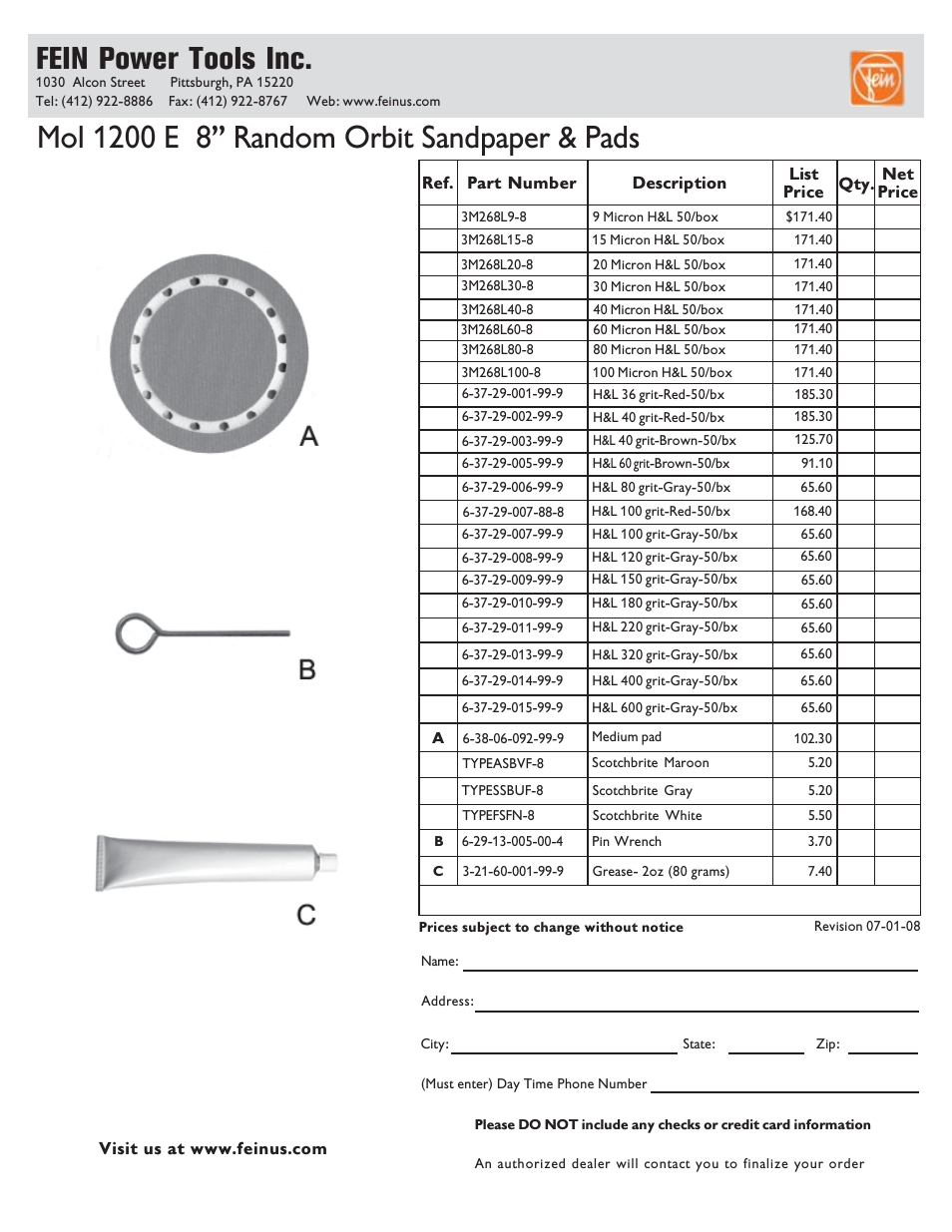 FEIN Power Tools MOL 1200E User Manual | 1 page