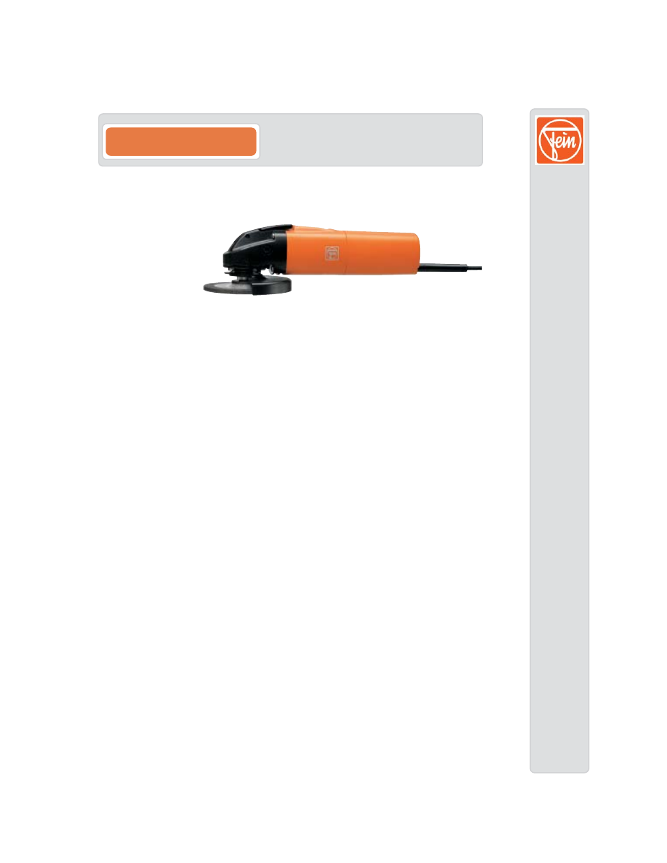 FEIN Power Tools WSs 12-125 User Manual | 4 pages
