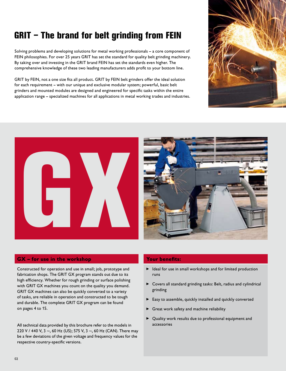 FEIN Power Tools GRIT Belt Grinder User Manual | Page 2 / 34
