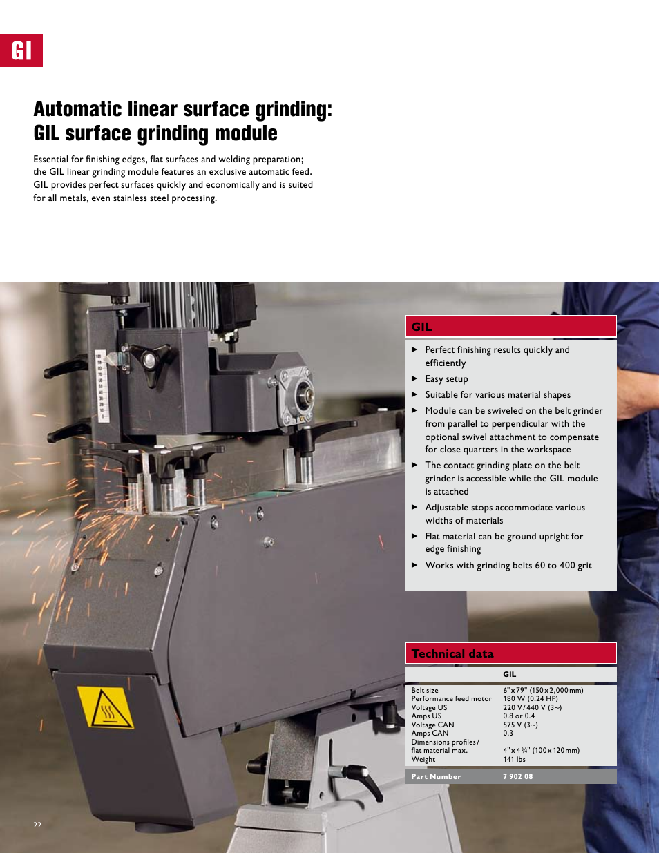 Gil technical data | FEIN Power Tools GRIT Belt Grinder User Manual | Page 22 / 34
