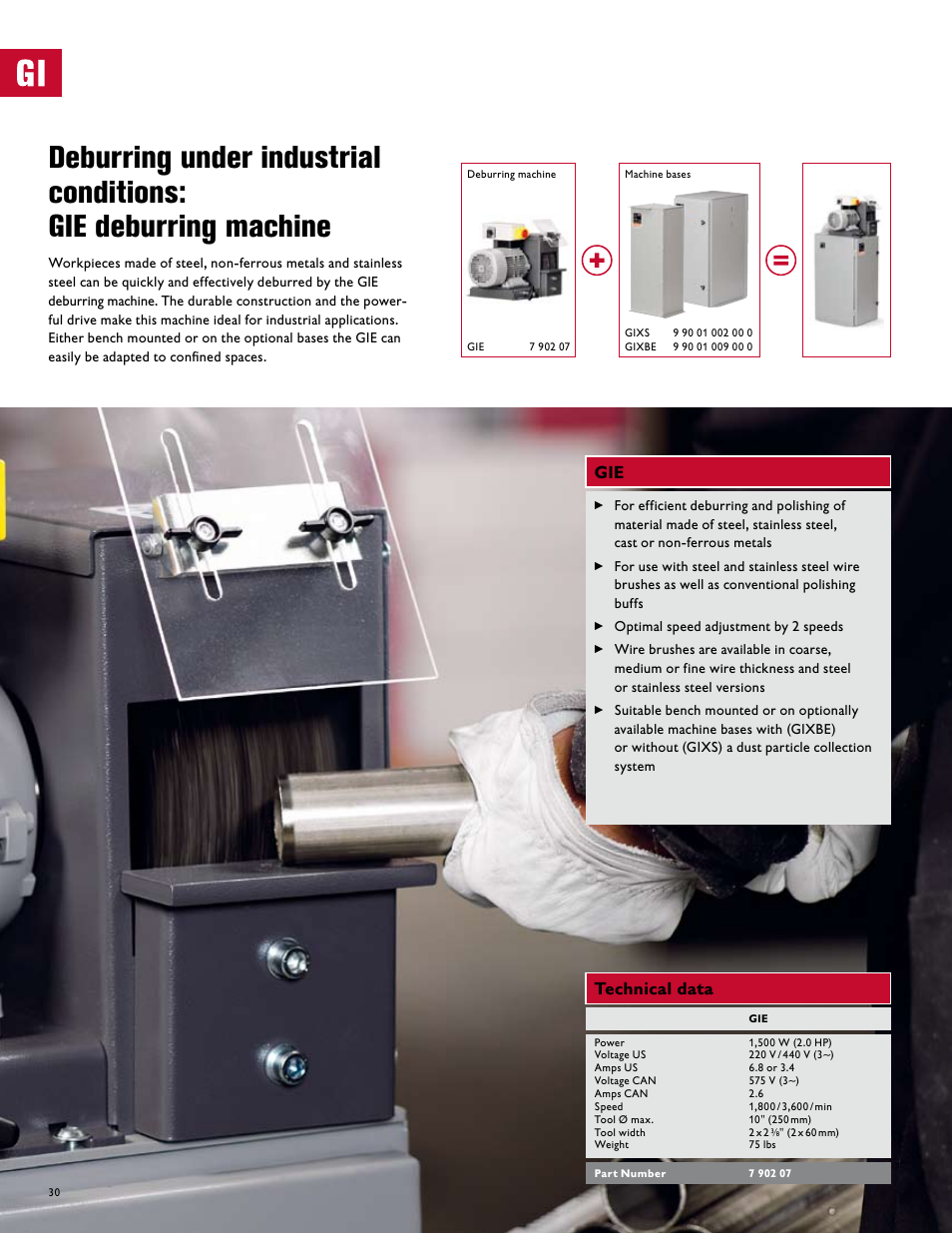Gie technical data | FEIN Power Tools GRIT Belt Grinder User Manual | Page 30 / 34