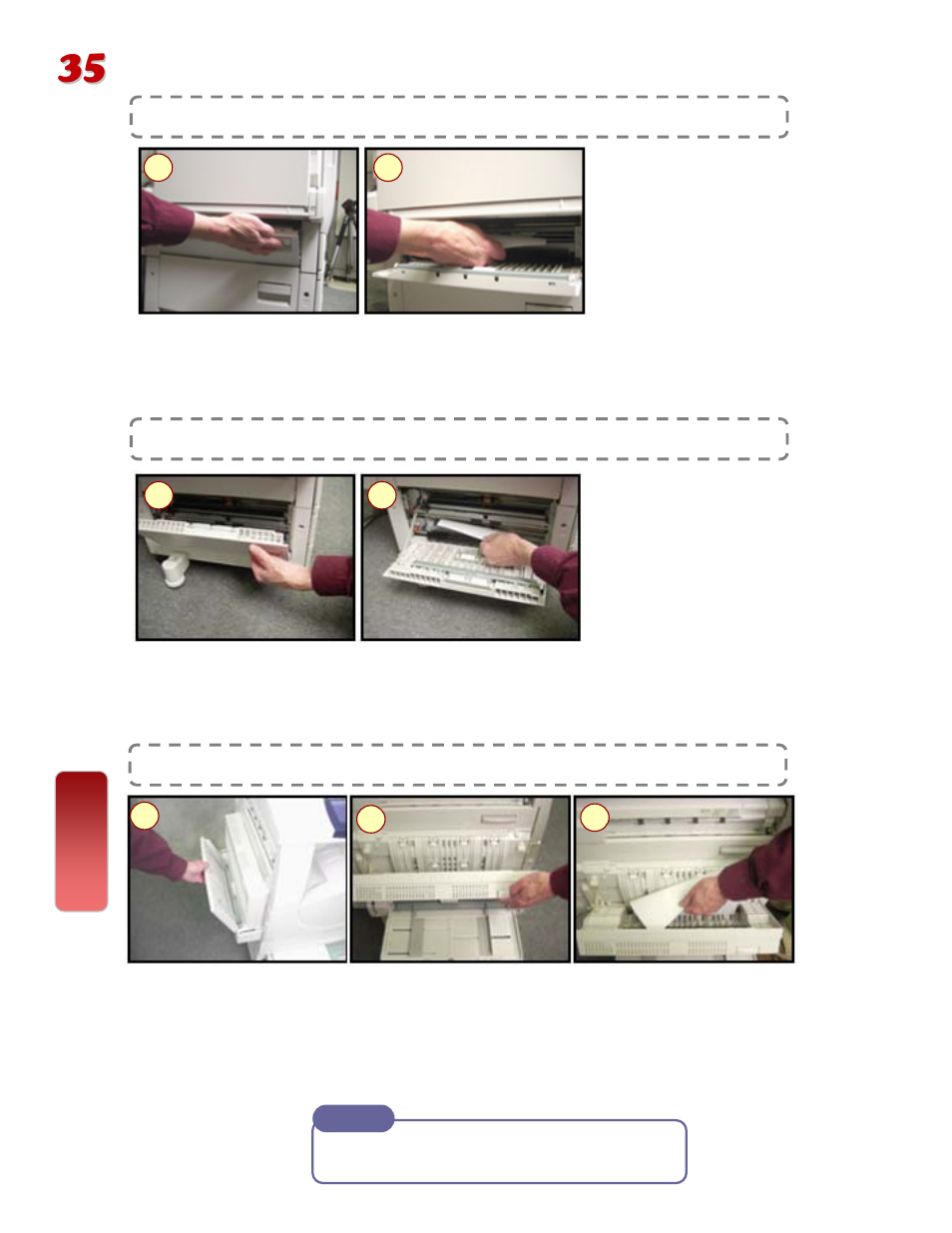 Clearing paper jams | Fuji Labs DOCUCENTRE-II C3000 User Manual | Page 36 / 44