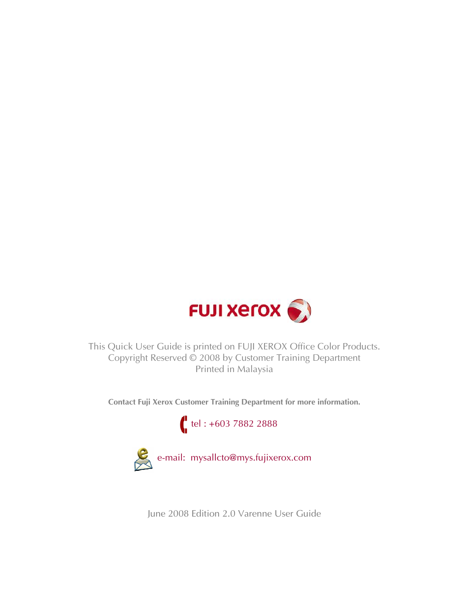Fuji Labs DOCUCENTRE-II C3000 User Manual | Page 44 / 44