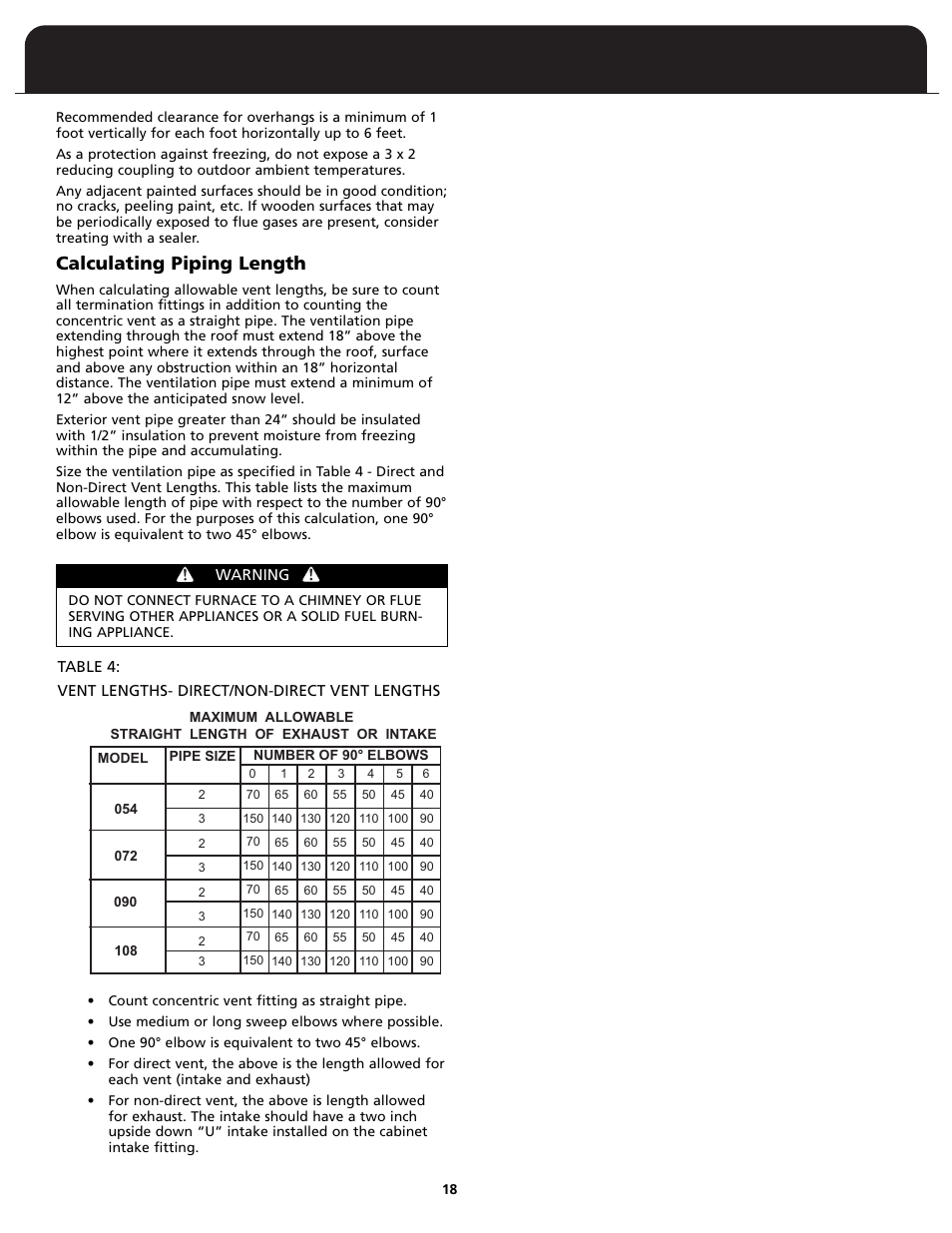 Calculating piping length | Fedders FV95A090 User Manual | Page 20 / 50