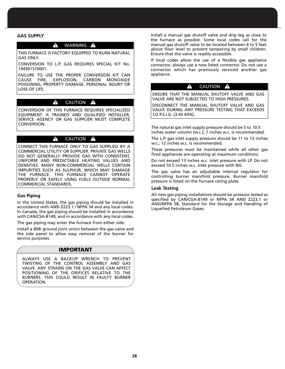 Important | Fedders FV95A090 User Manual | Page 30 / 50