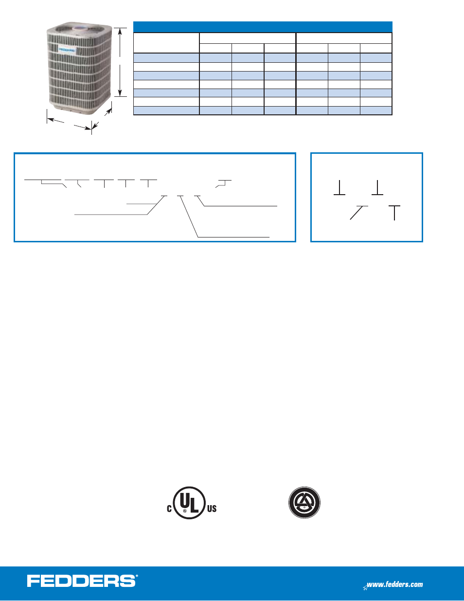A24 b 1, X – v, Condenser dimensions (inches) | Fedders CH12 User Manual | Page 4 / 4