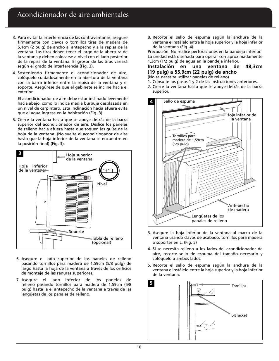 Acondicionador de aire ambientales | Fedders A6X05F2G User Manual | Page 11 / 24