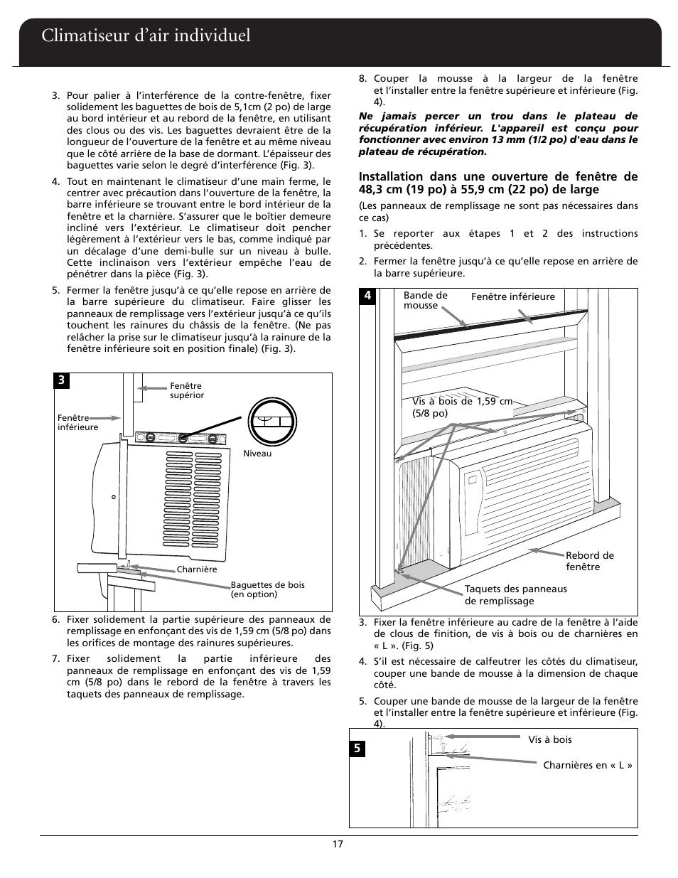 Climatiseur d’air individuel | Fedders A6X05F2G User Manual | Page 18 / 24