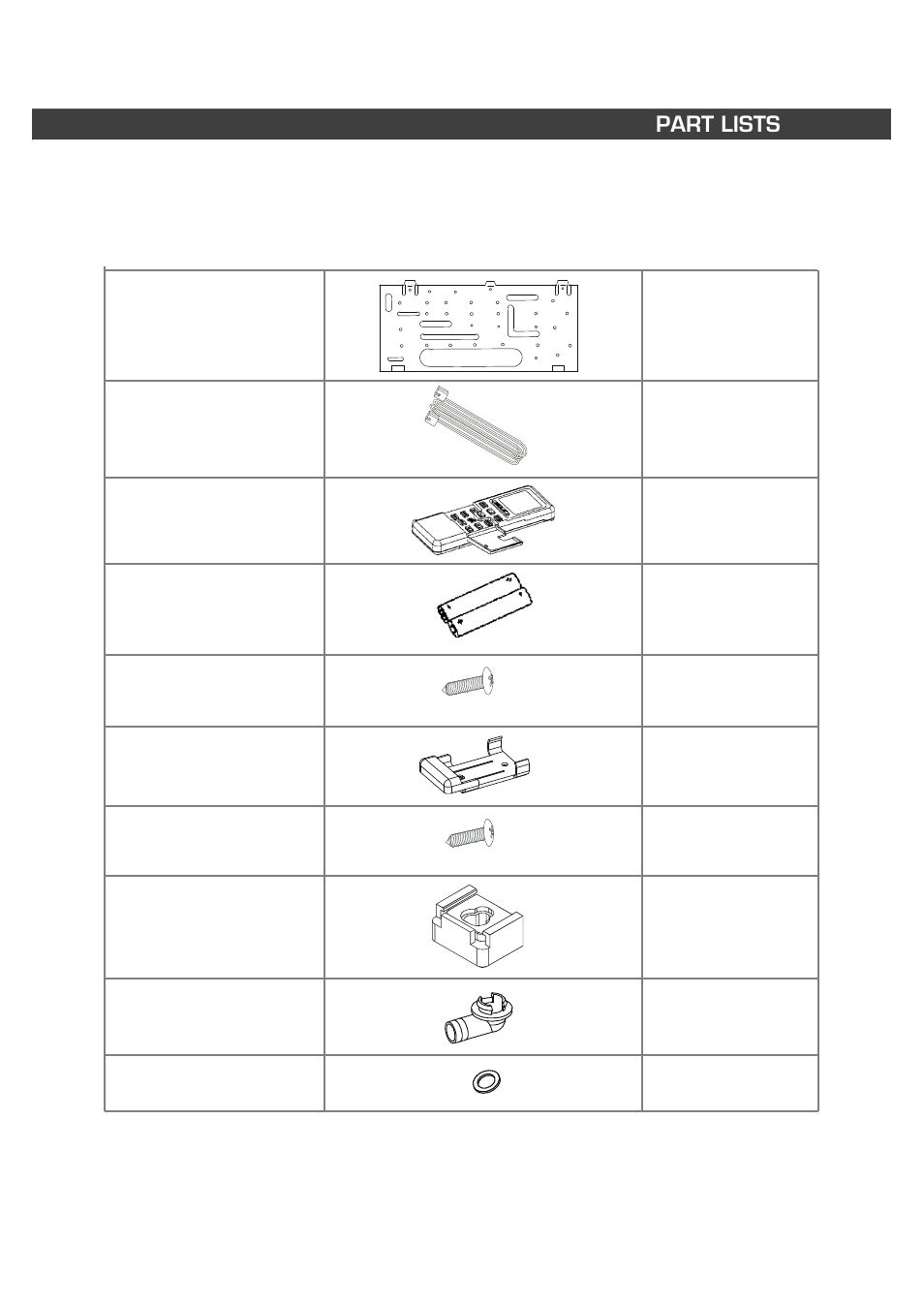 Part lists | Fedders R407C User Manual | Page 24 / 75