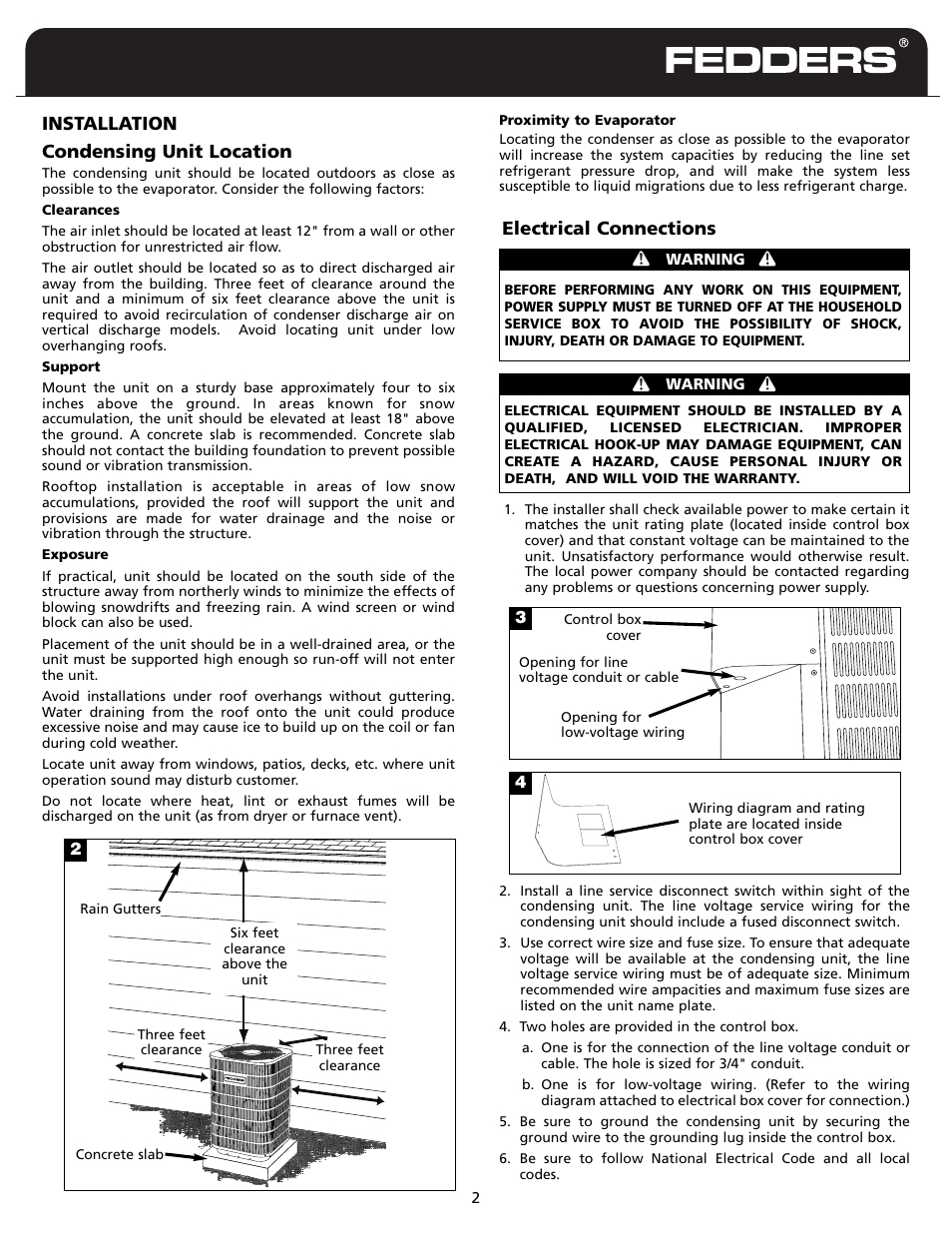 Fedders CH18ABD1 User Manual | Page 3 / 8