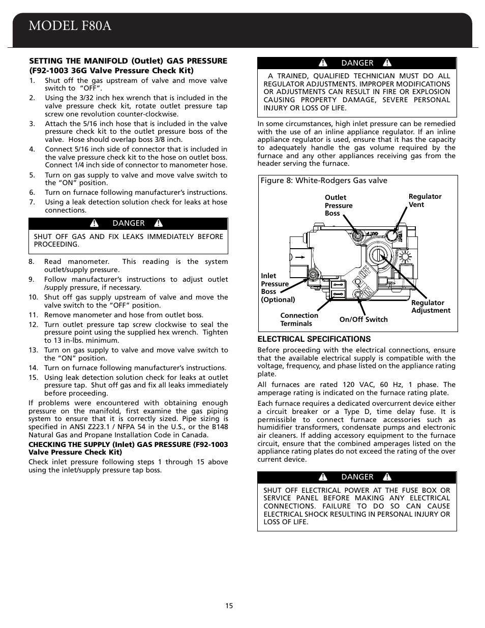 Model f80a | Fedders F80A User Manual | Page 16 / 32