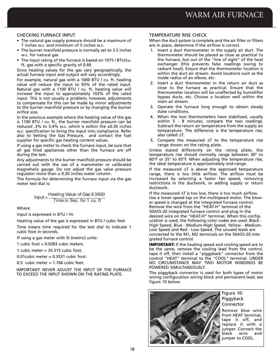 Warm air furnace | Fedders F80A User Manual | Page 19 / 32