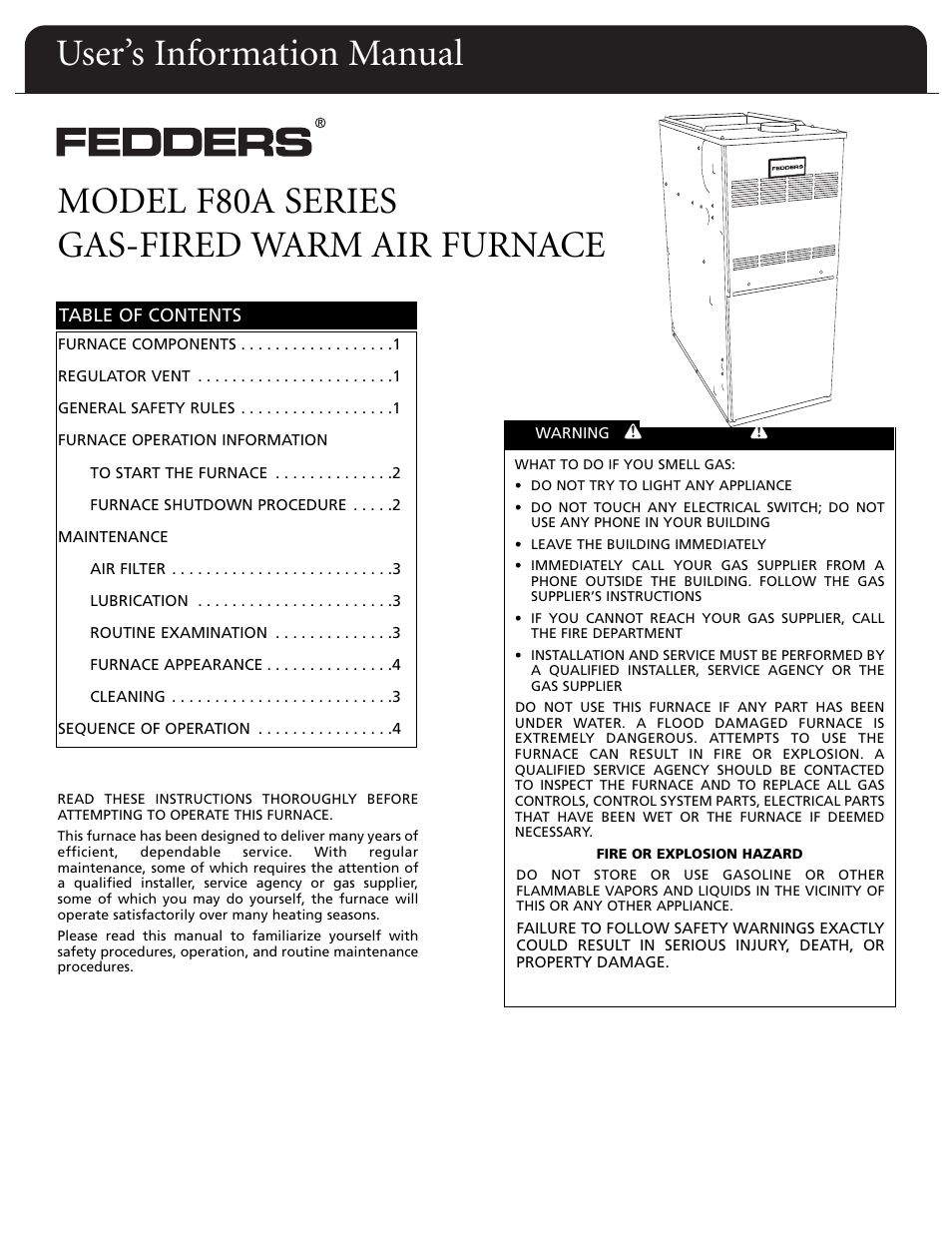 Fedders F80A User Manual | Page 27 / 32