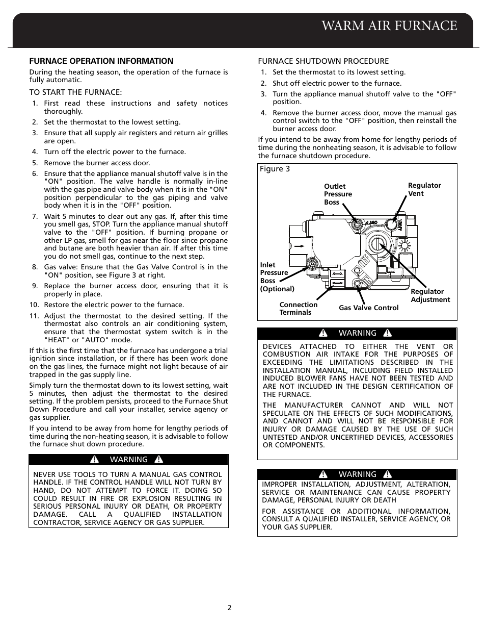 Warm air furnace | Fedders F80A User Manual | Page 29 / 32