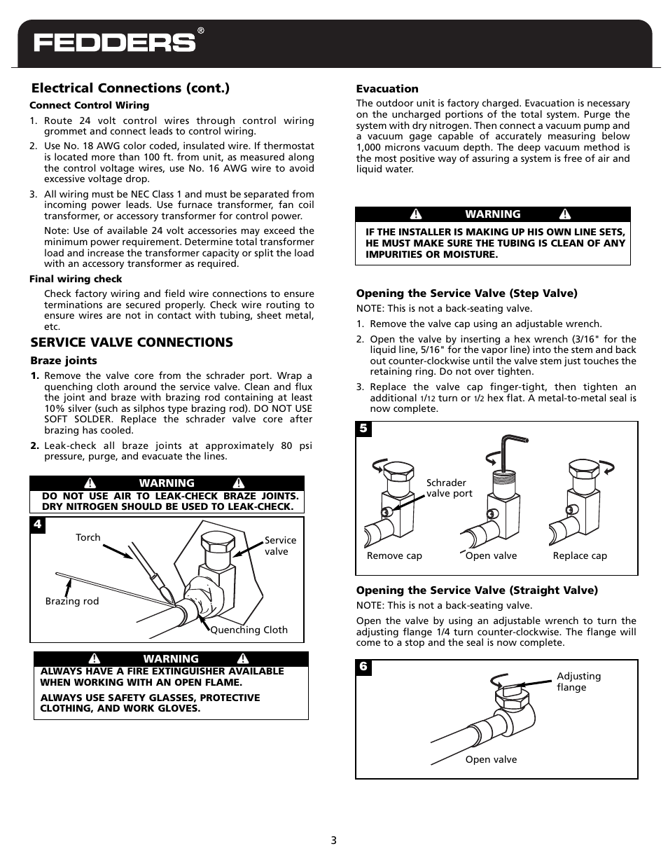 Model | Fedders Split System Air Conditioner User Manual | Page 4 / 8