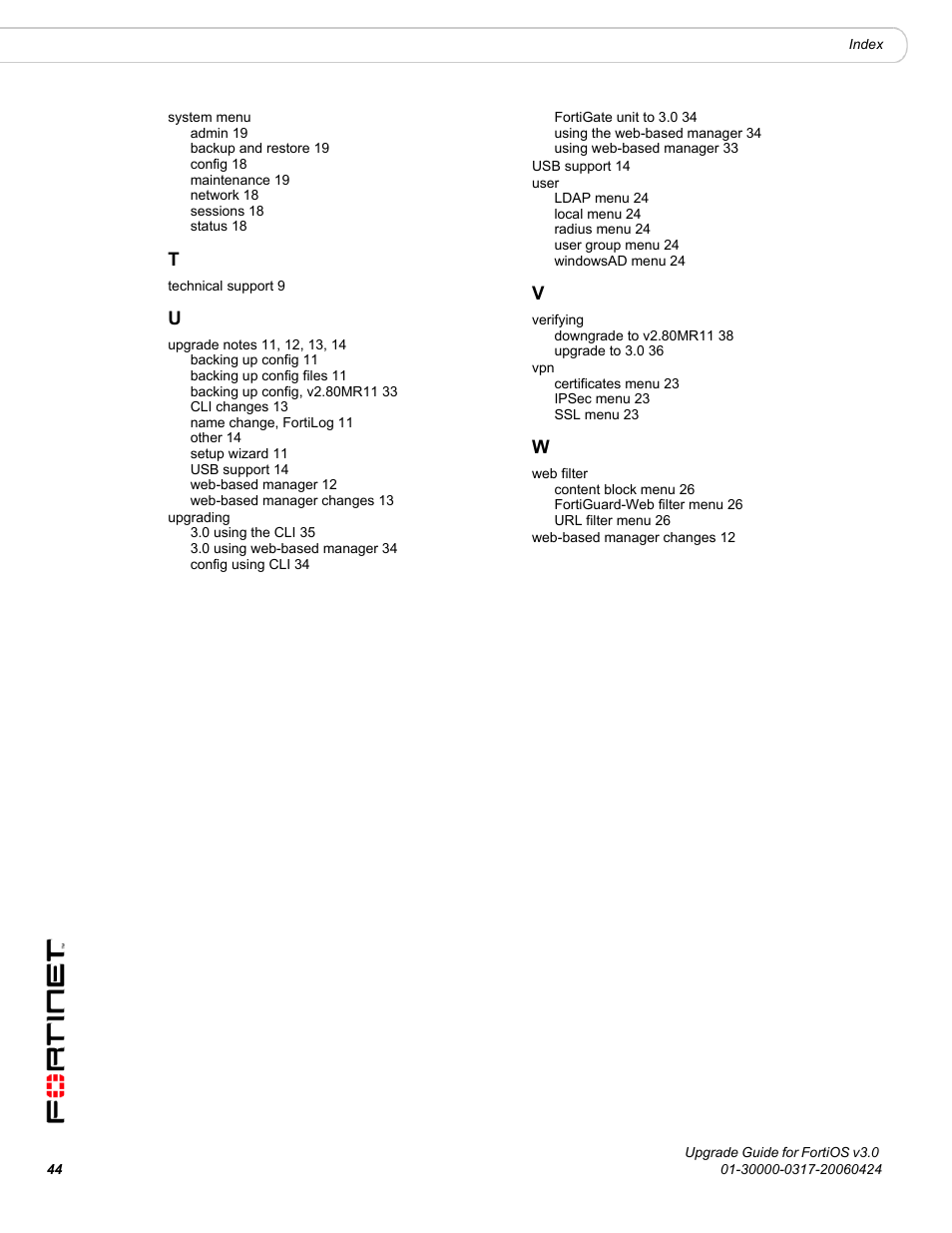 Fortinet FortiOS 3.0 User Manual | Page 44 / 46