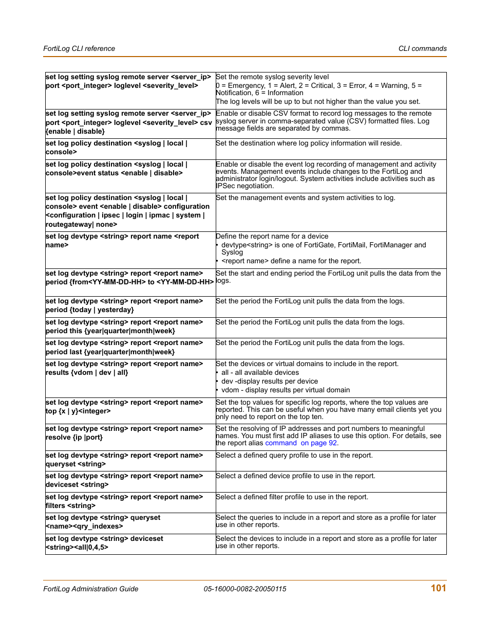 Fortinet FortiLog-400 User Manual | Page 101 / 124