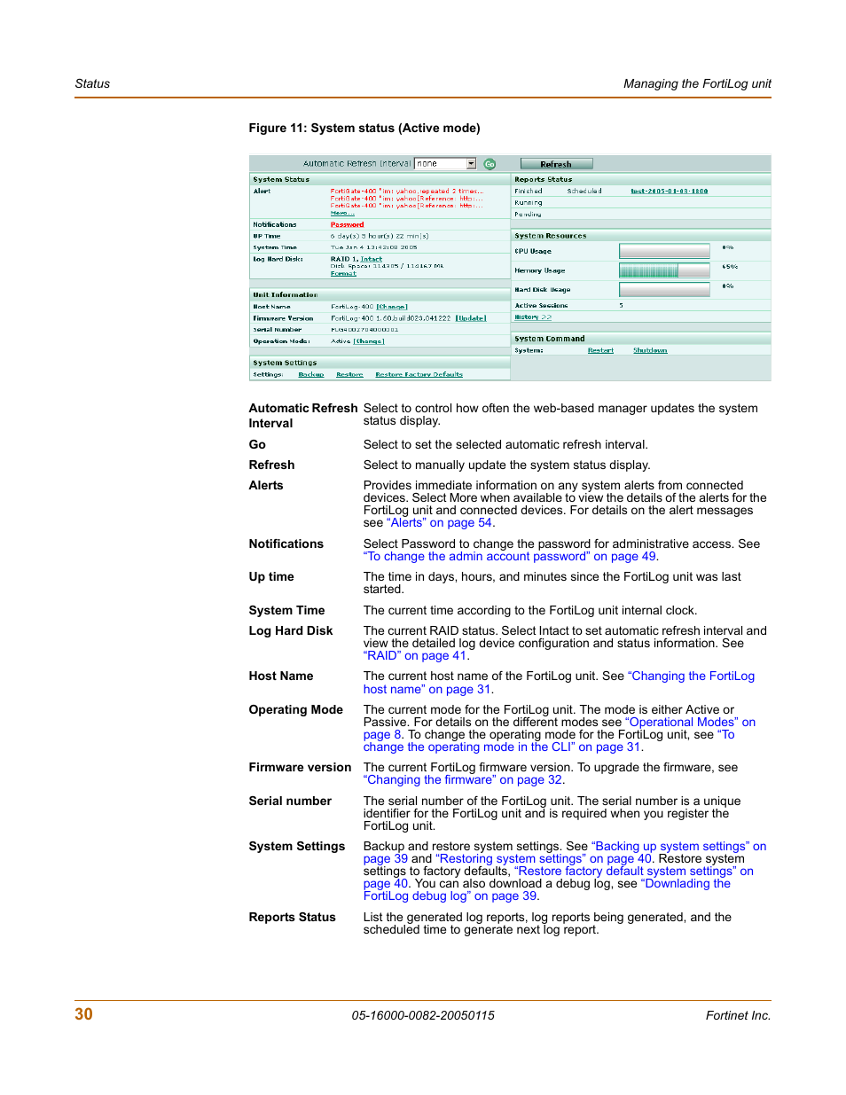 Fortinet FortiLog-400 User Manual | Page 30 / 124