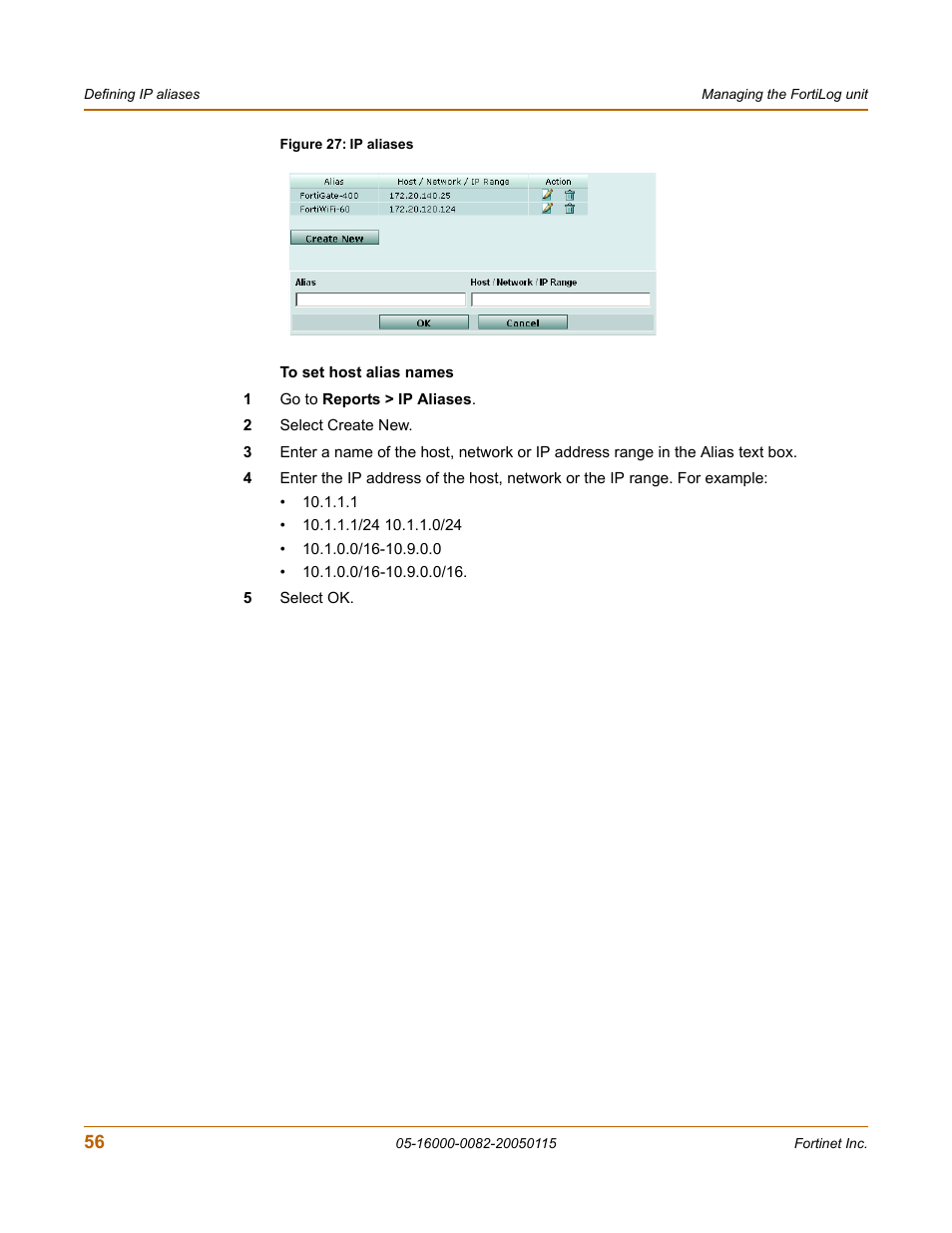 Fortinet FortiLog-400 User Manual | Page 56 / 124