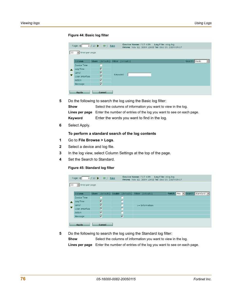 Fortinet FortiLog-400 User Manual | Page 76 / 124