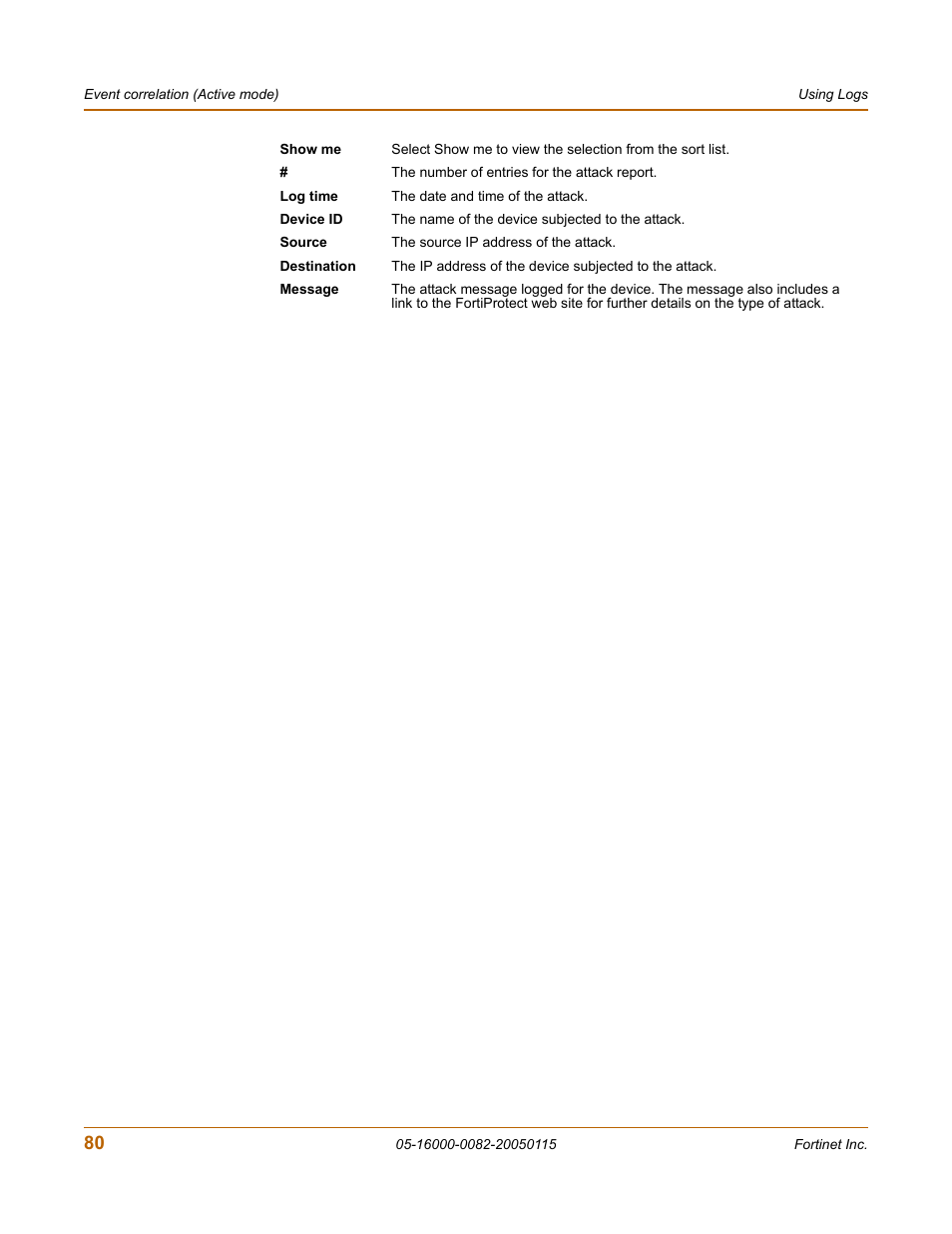 Fortinet FortiLog-400 User Manual | Page 80 / 124