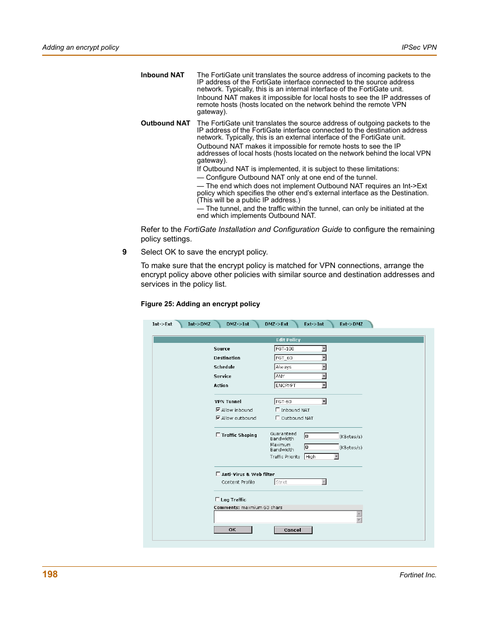 Fortinet FortiGate 100 User Manual | Page 198 / 272