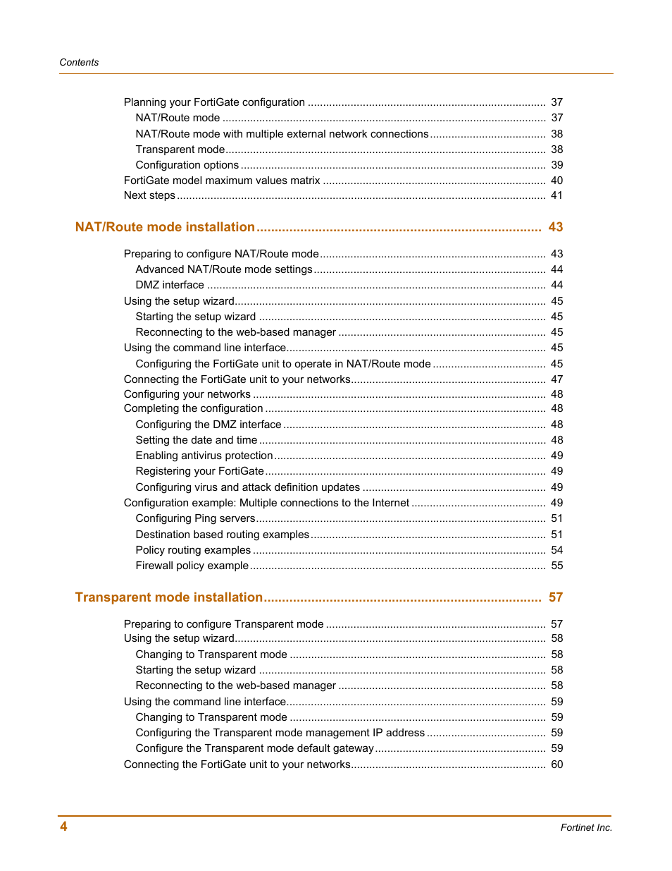 Fortinet FortiGate 100 User Manual | Page 4 / 272