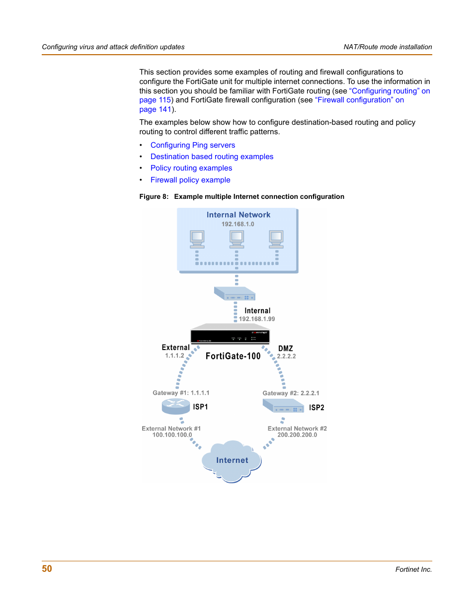 Fortinet FortiGate 100 User Manual | Page 50 / 272