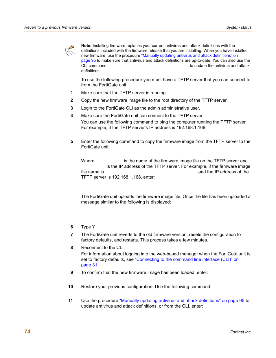 Fortinet FortiGate 100 User Manual | Page 74 / 272