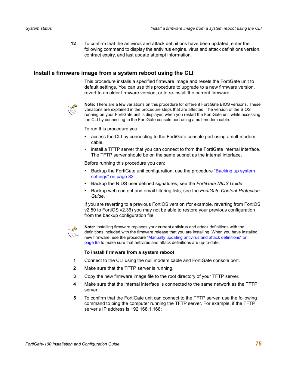 Fortinet FortiGate 100 User Manual | Page 75 / 272