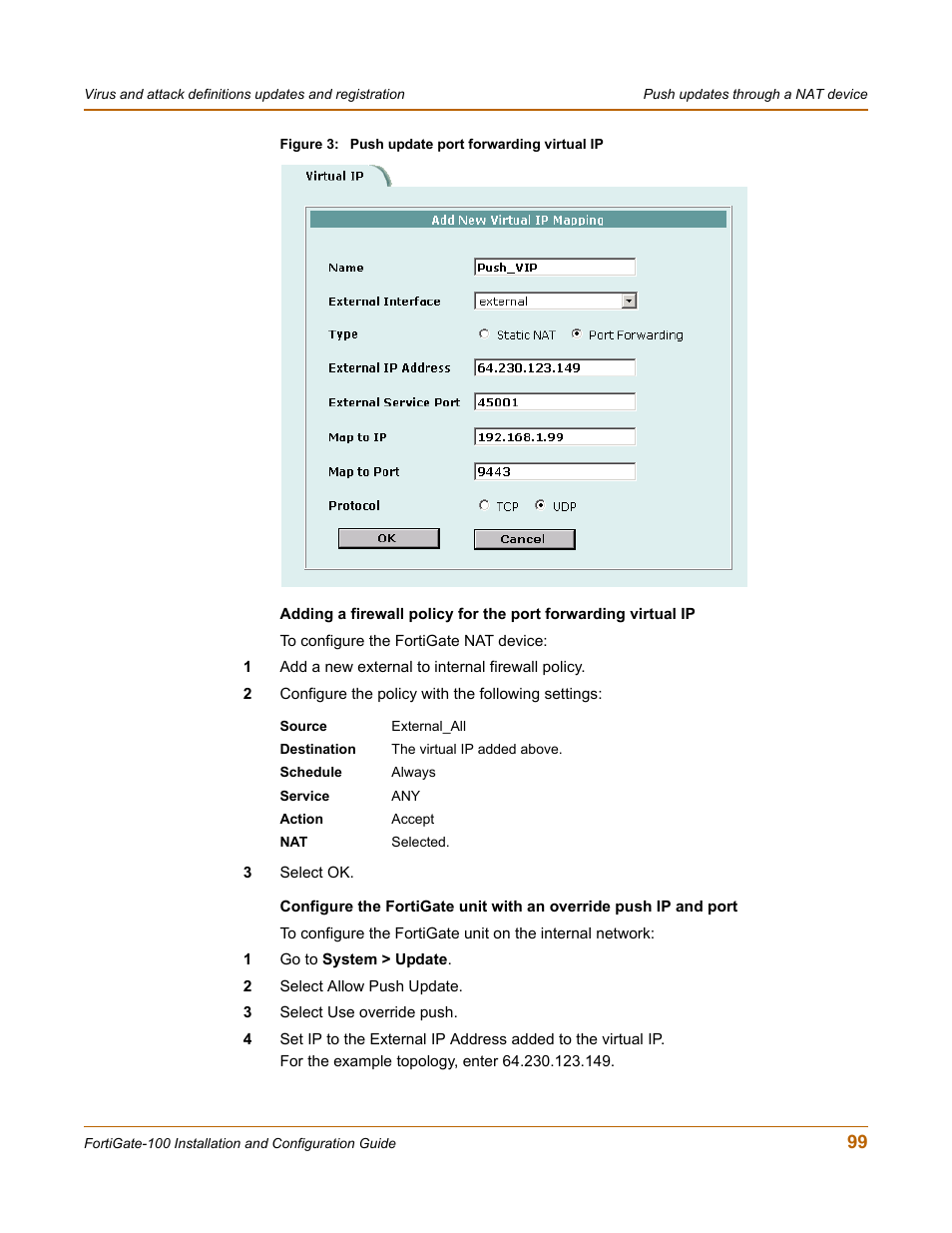 Fortinet FortiGate 100 User Manual | Page 99 / 272