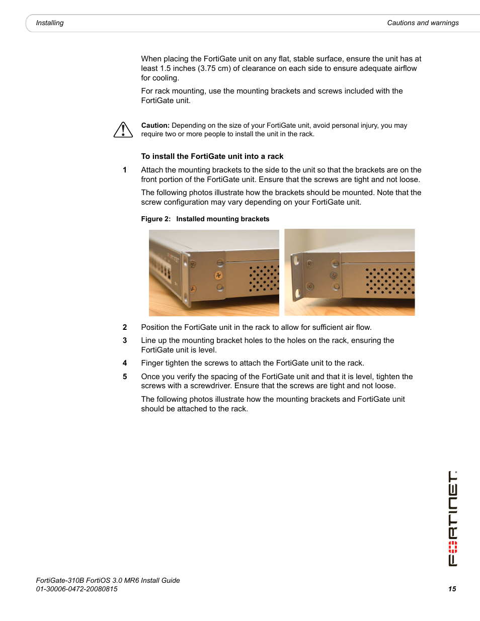 Fortinet FortiGate 310B User Manual | Page 15 / 62