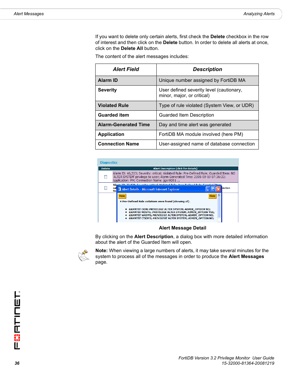 Fortinet FortiDB User Manual | Page 38 / 52