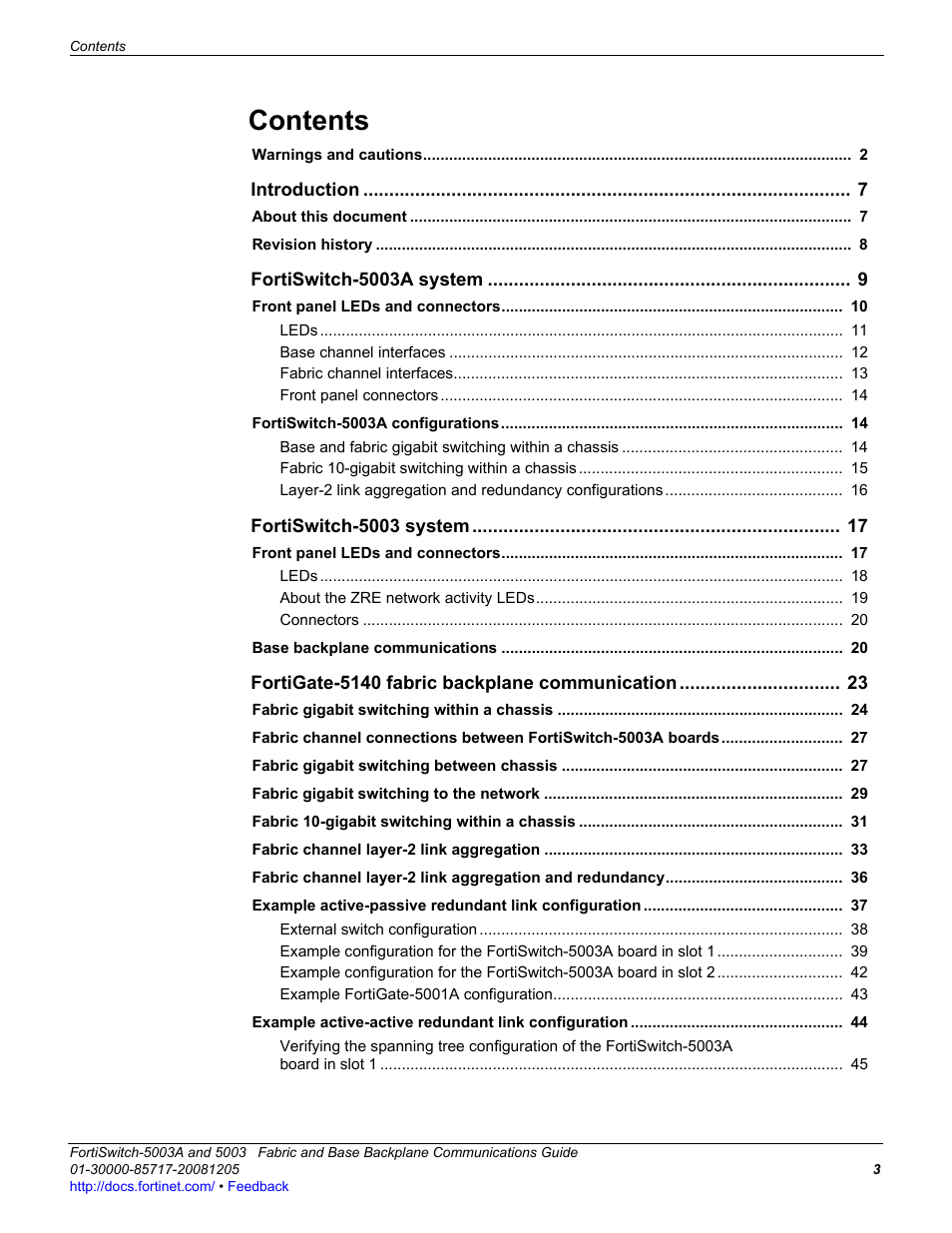 Fortinet 5003 User Manual | Page 3 / 128