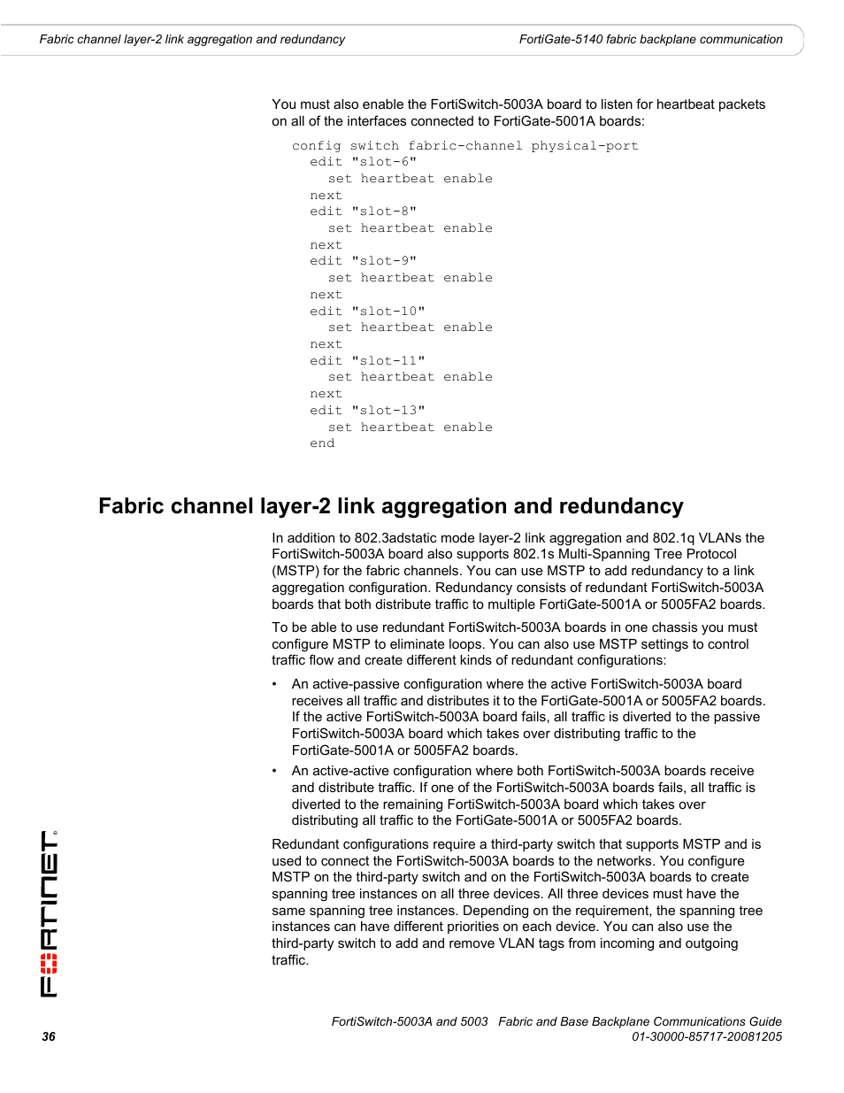 Fortinet 5003 User Manual | Page 36 / 128