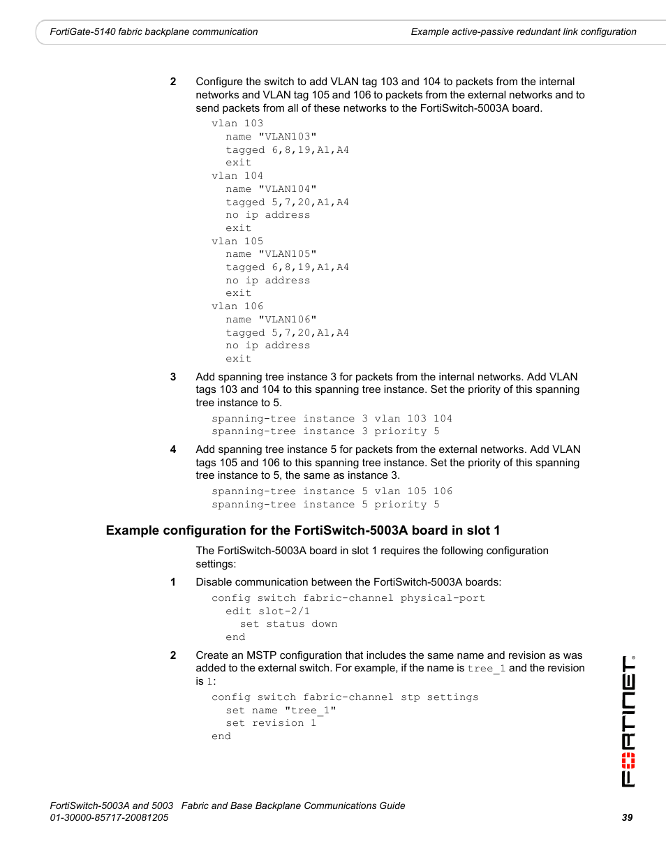 Fortinet 5003 User Manual | Page 39 / 128